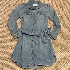 Old Navy Light Blue Denim Shirt Dress